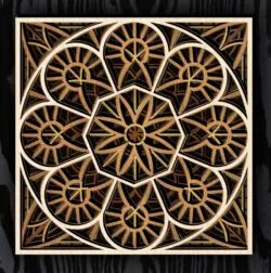 Laser Cut Multi-Layered Bloom Within Mandala