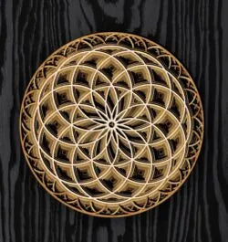 Laser Cut Multi-Layered Spiral Spins Mandala