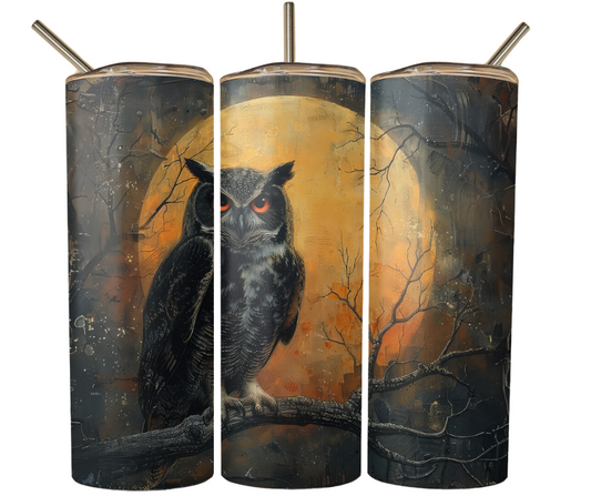 Halloween Owl Moon Sublimation Tumbler