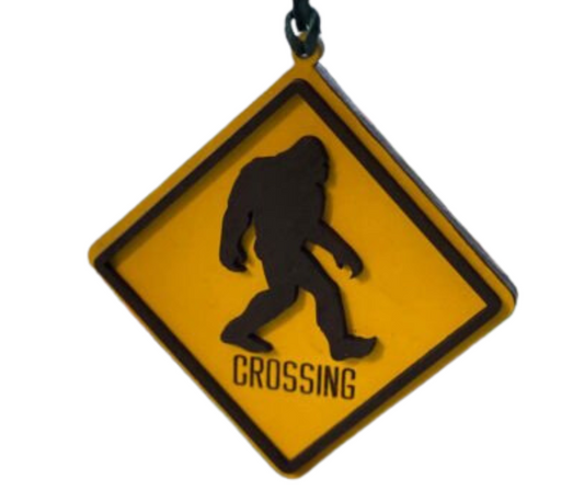 Wood Ornament Bigfoot Crossing