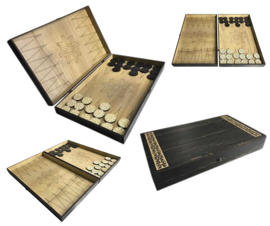 Laser Cut Wood Backgammon Game