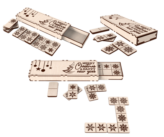 Laser Cut Wood Dominos Game