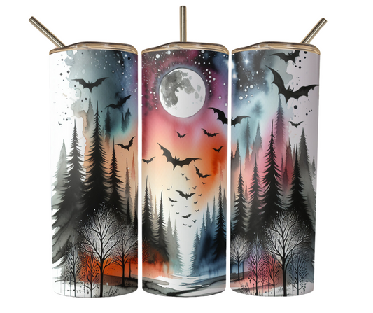 Bats in the Sky Sublimation Tumbler