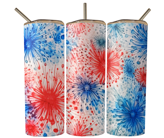 Firework Ink Bursts Sublimation Tumbler