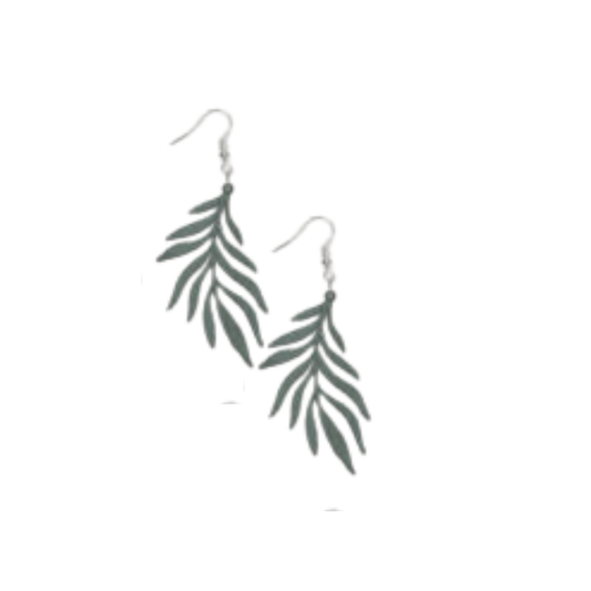 Thin Leaf Earrings