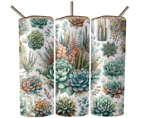 Succulent Boho Sublimation Tumbler