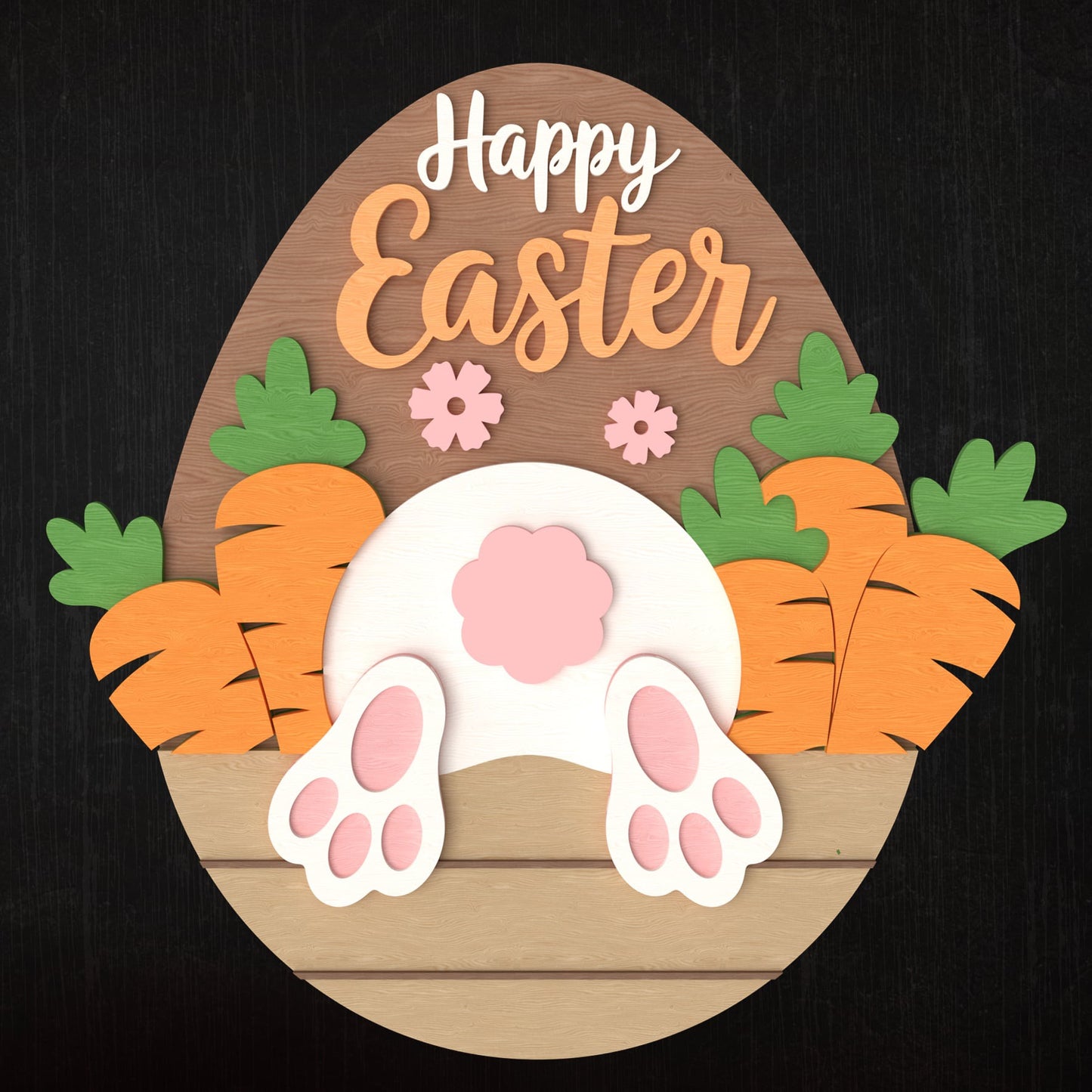 Laser Cut Wood Easter Home Decor