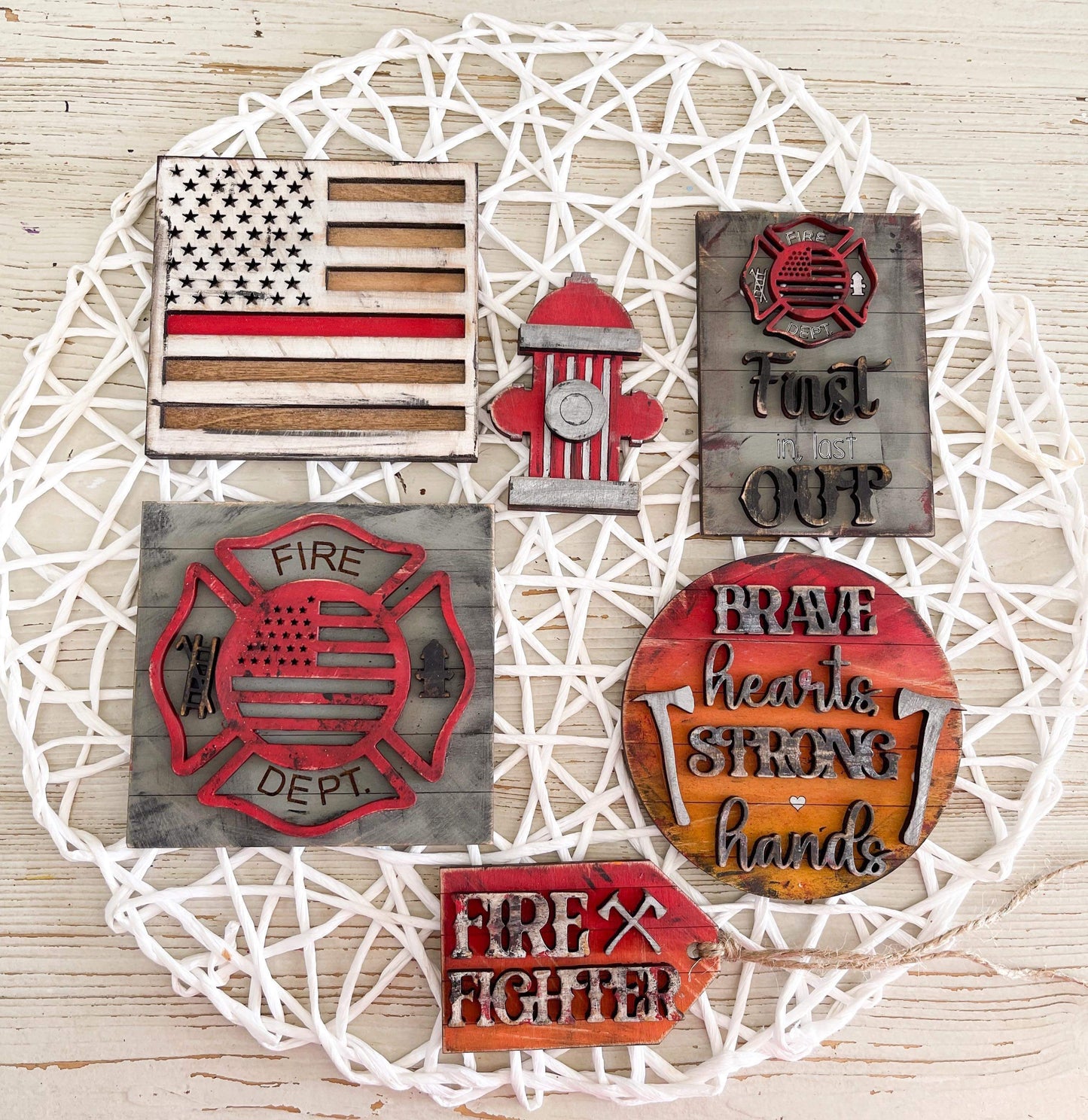 Fire Fighter Tiered Tray Set