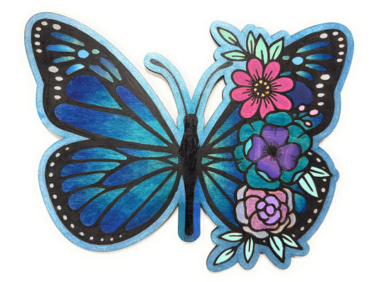 Butterfly with Flowers