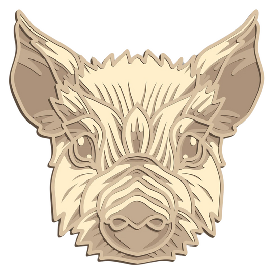 Laser Cut Pig Head