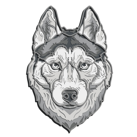 Laser Cut Husky Head