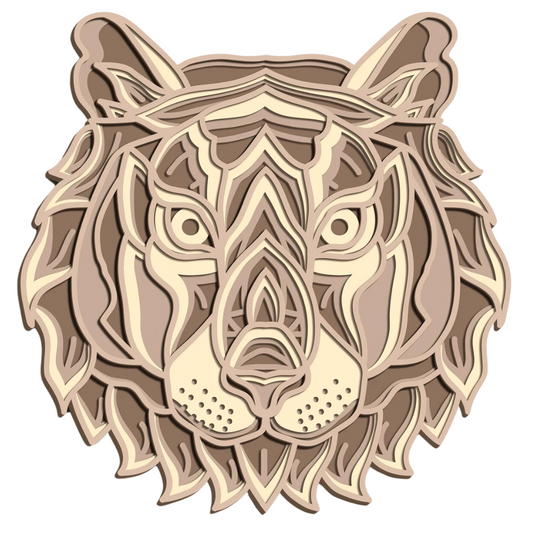 Laser Cut Tiger Face