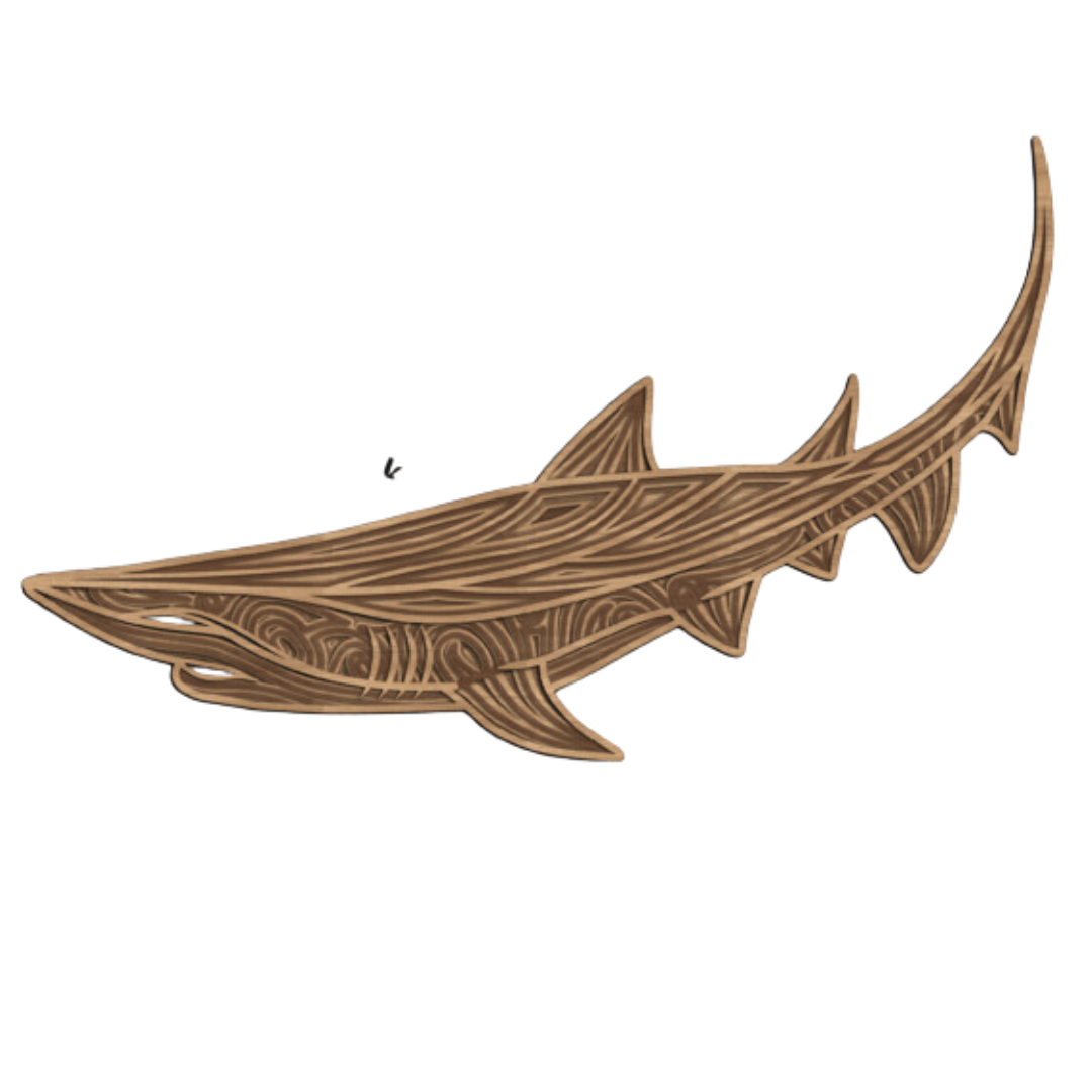 Laser Cut Sleek Shark