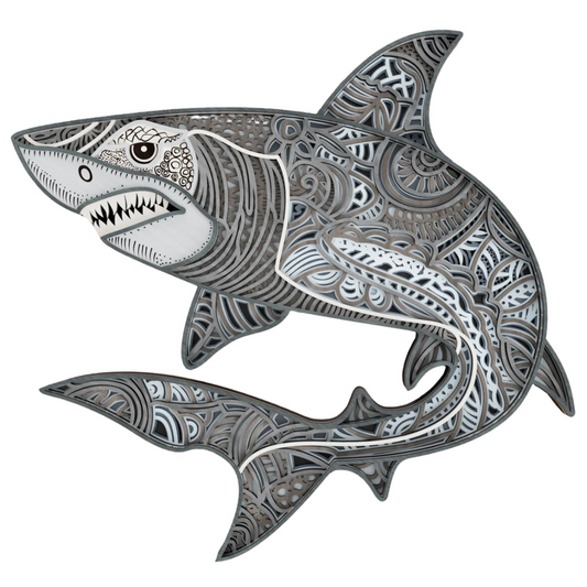 Laser Cut Fierce Shark