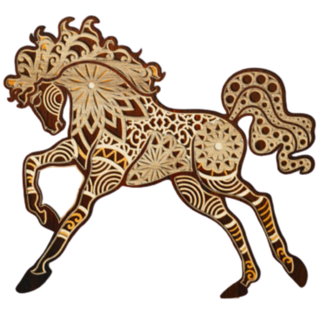 Laser Cut Wild Horse