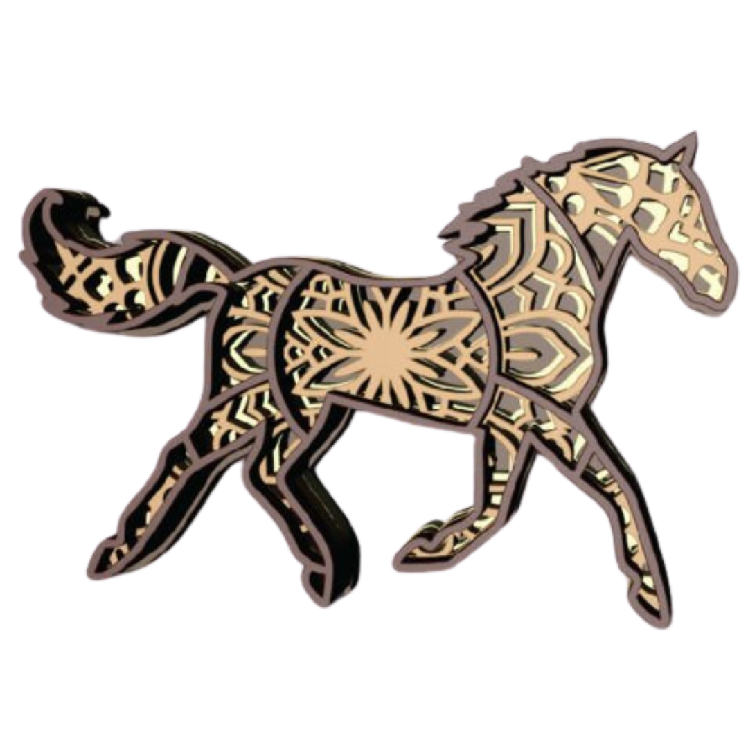 Laser Cut Trotting Horse