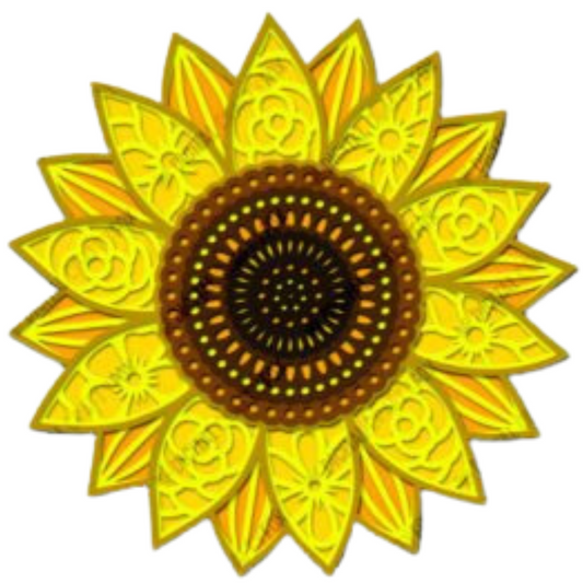 Laser Cut Flower Power Sunflower