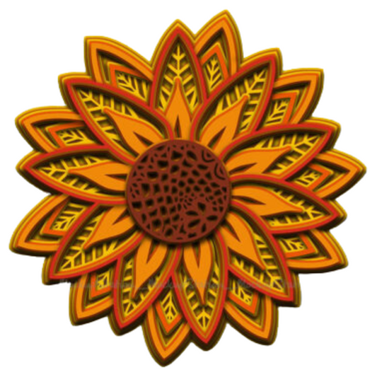 Laser Cut Pointy Petals Sunflower