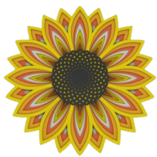 Laser Cut Dimensional Sunflower