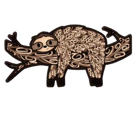 Laser Cut Sloth on Branch