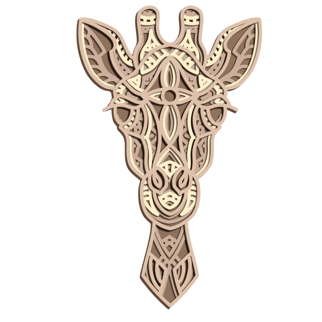 Laser Cut Giraffe Head