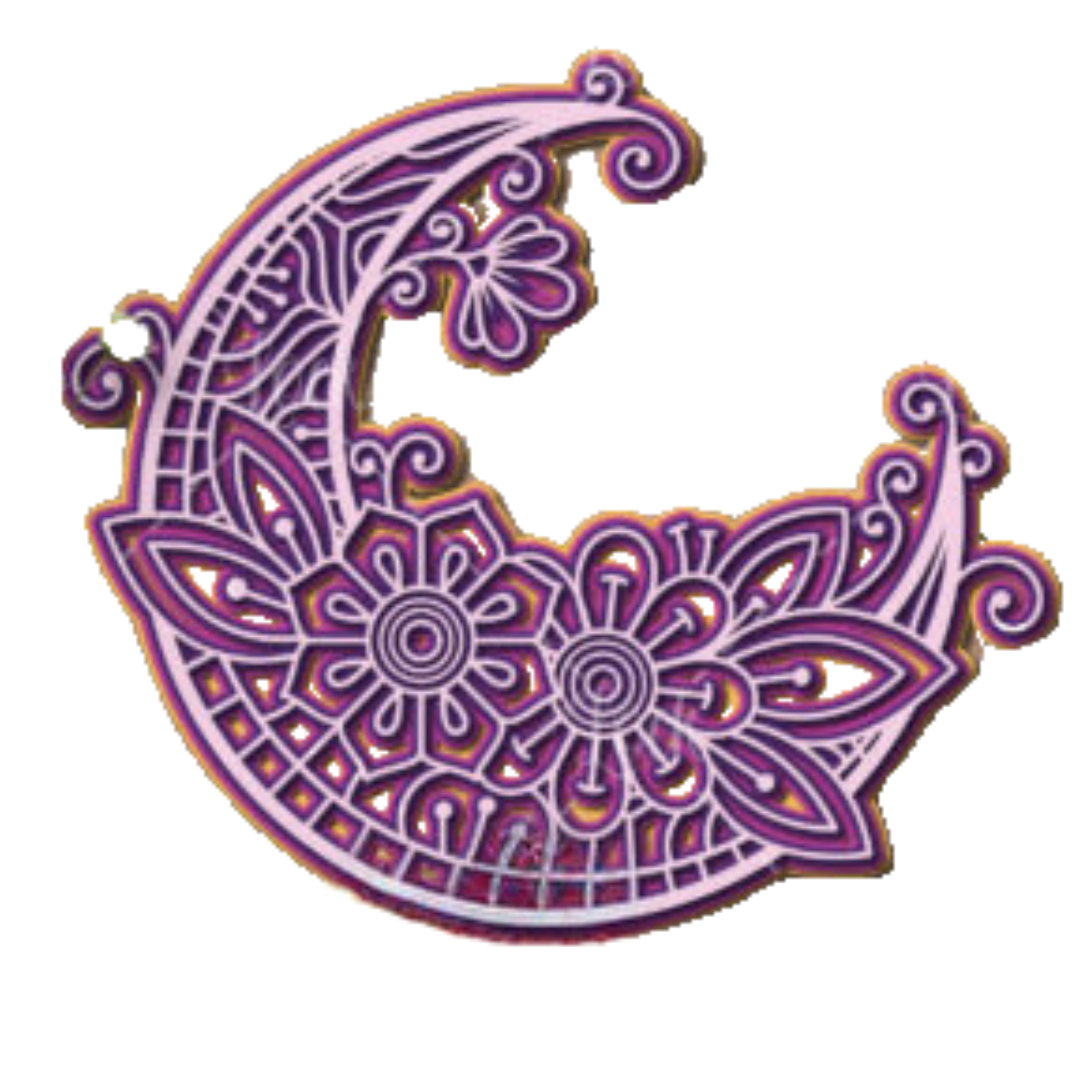 Laser Cut Twilight Flower Moon