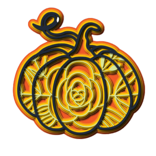 Laser Cut Rose Pumpkin