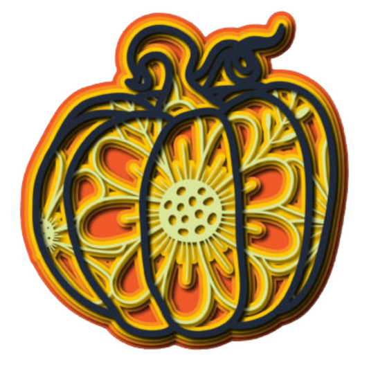 Laser Cut Flower Pumpkin