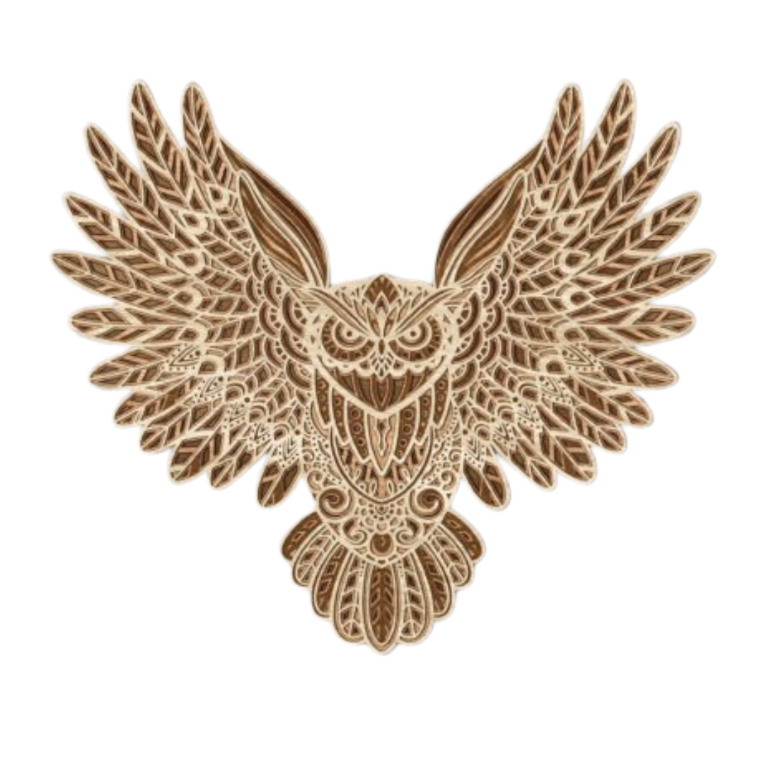 Laser Cut Flying Owl