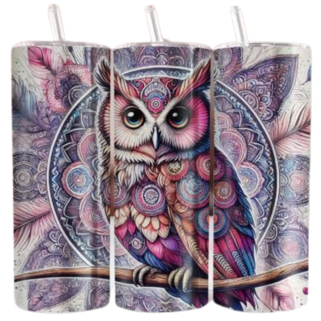 Artsy Owl Sublimation Tumbler