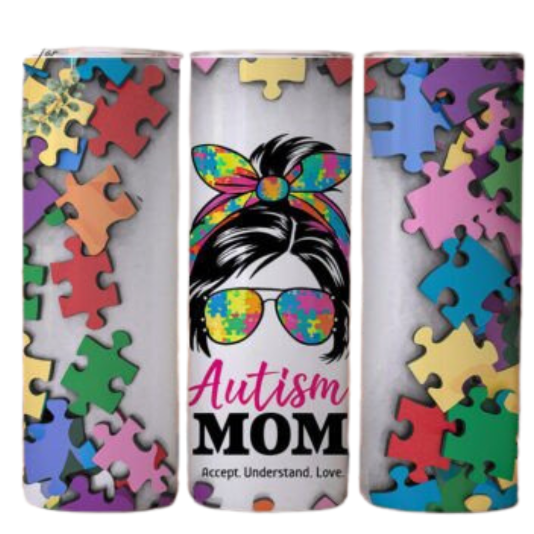 Autism Mom Sublimation Tumbler