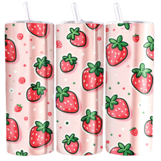 Strawberry Sublimation Tumbler