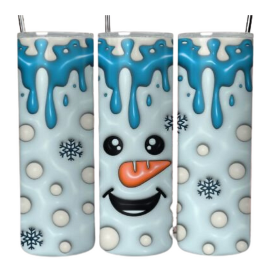 3D Snowman Sublimation Tumbler