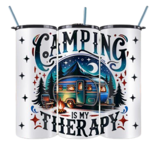 Camping is my Therapy Sublimation Tumbler