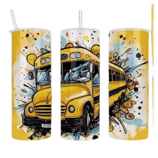 School Bus Sublimation Tumbler