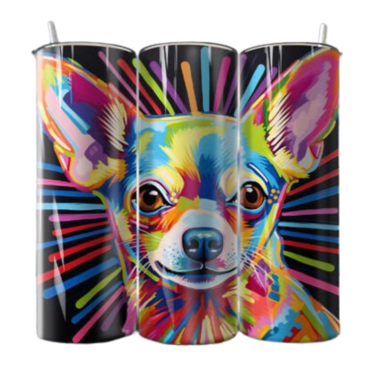 Chihuahua Pop Art Sublimation Tumbler