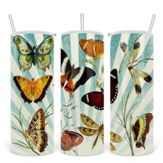 Rustic Butterfly Sublimation Tumbler