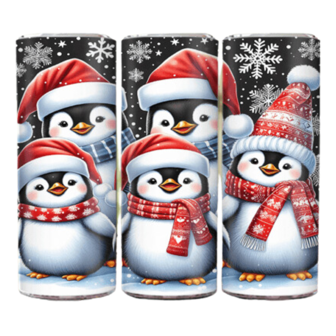 Holiday Penguins Sublimation Tumbler