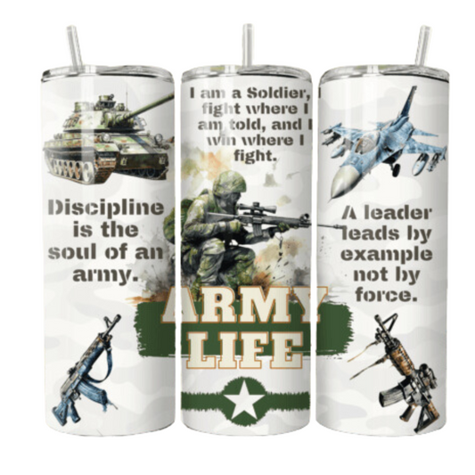 Army Life Sublimation Tumbler