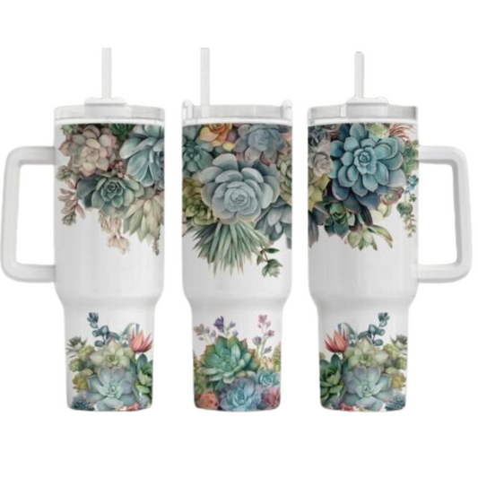 Succulent Sublimation Tumbler