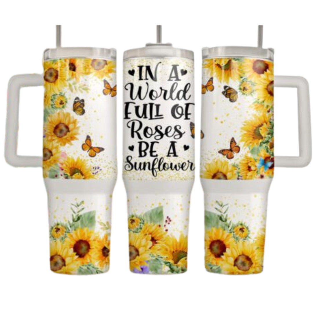 Be a Sunflower Sublimation Tumbler