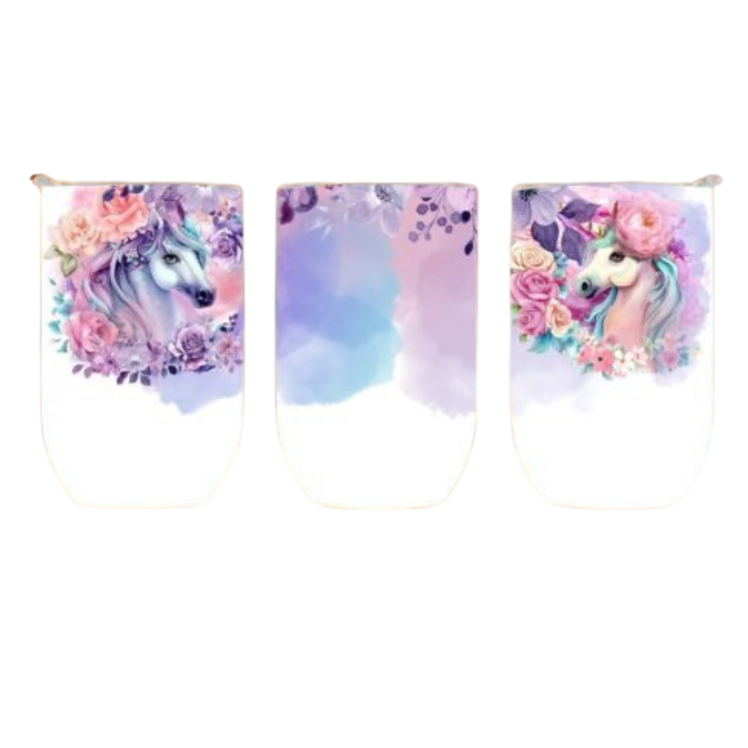 Floral Unicorns Sublimation Tumbler