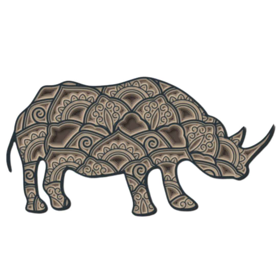 Laser Cut Rhino