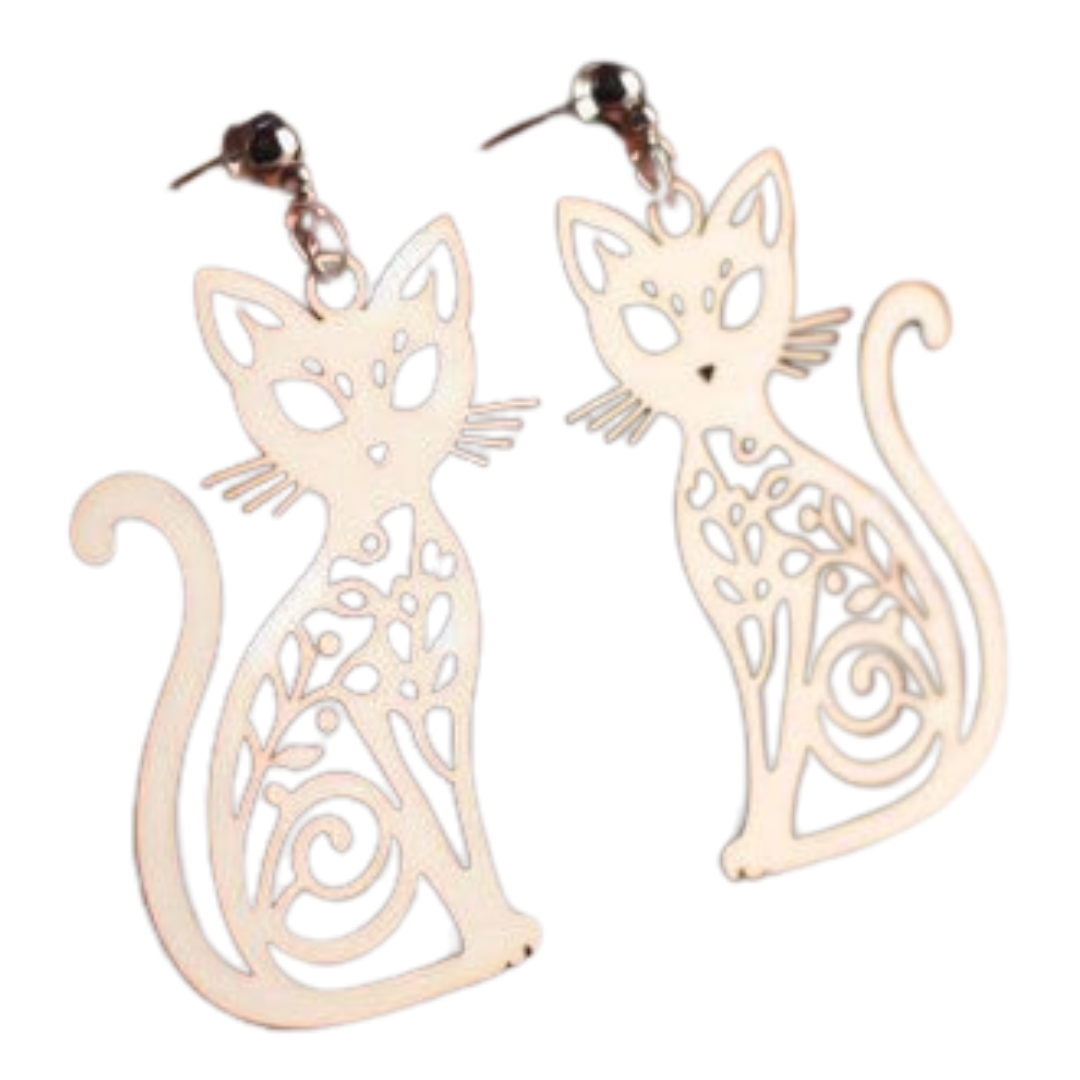 Fancy Cat Earrings