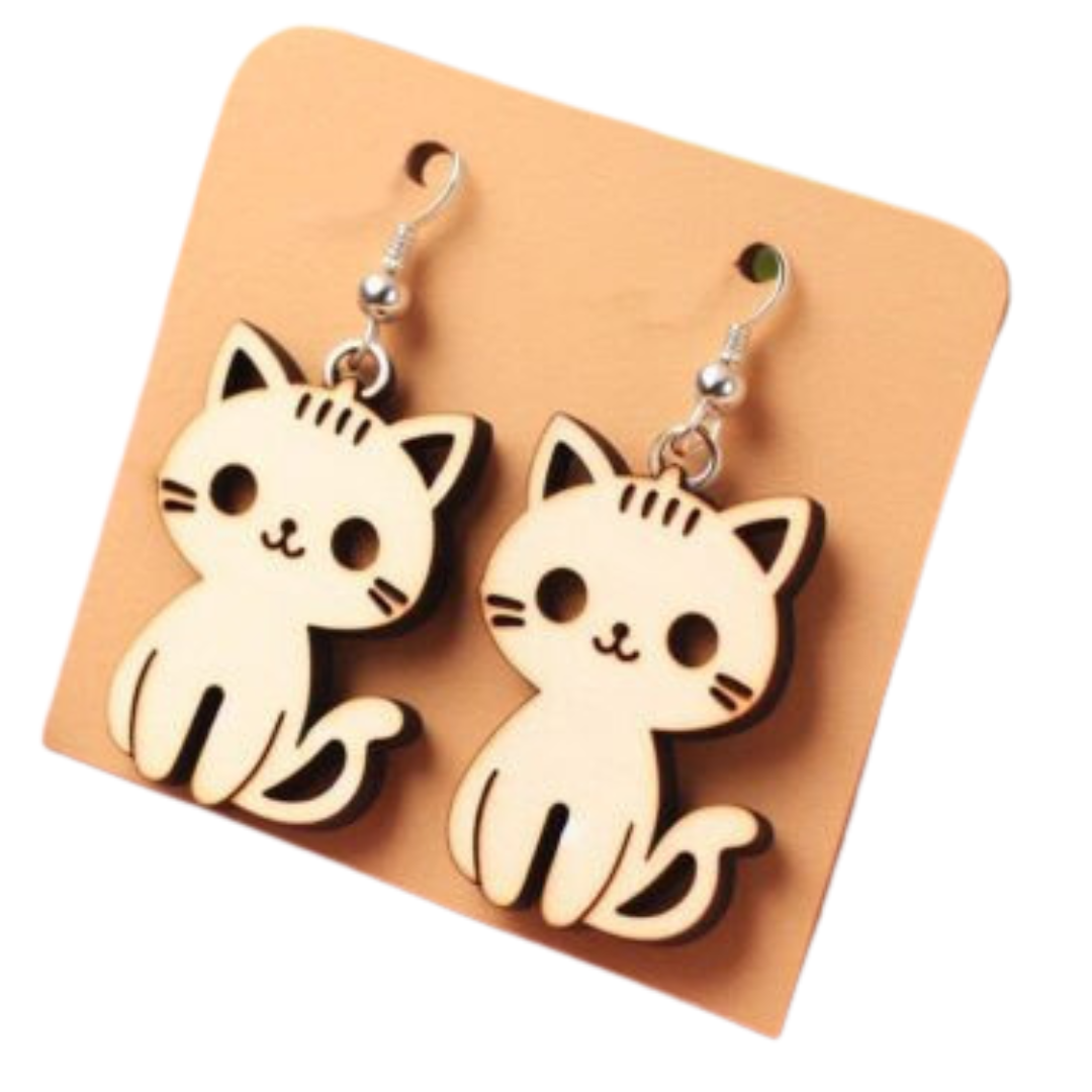 Sitting Kitten Earrings