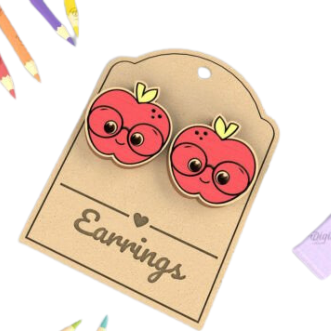 Happy Apple Stud Earrings