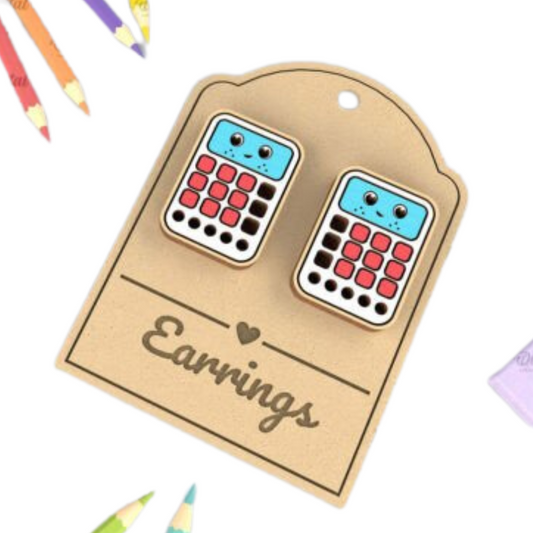 Calculator Stud Earrings