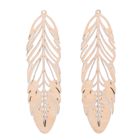 Feather Long Earrings