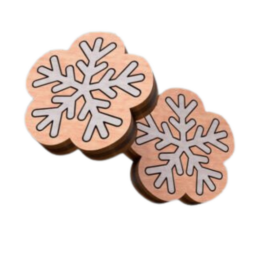 Simple Snowflakes Stud Earrings