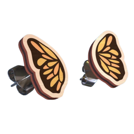 Butterfly Wing Stud Earrings